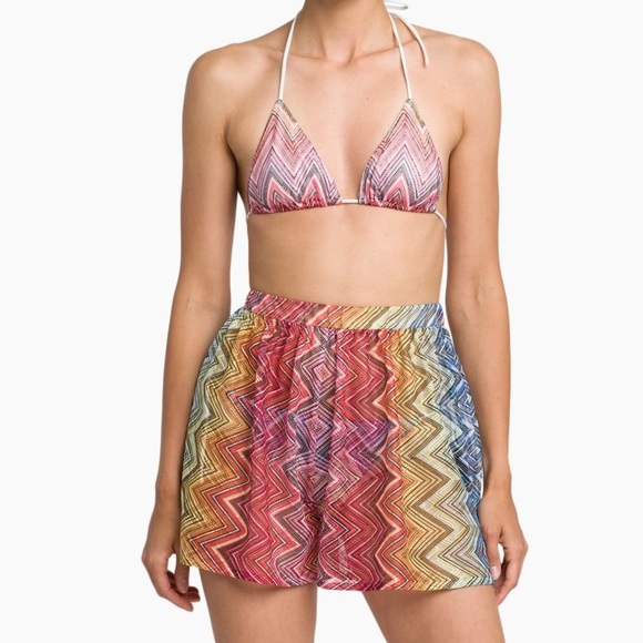 Missoni Semi Sheer Zig Zag Shorts NWT 40 - Picture 2 of 9